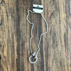 Relativity Silver Geometric Necklace